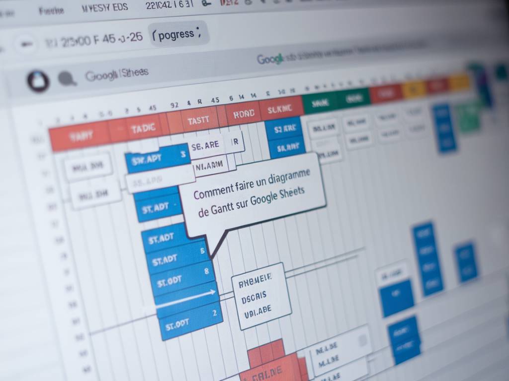 Comment faire un diagramme de Gantt sur Google Sheets ? étapes et conseils pratiques