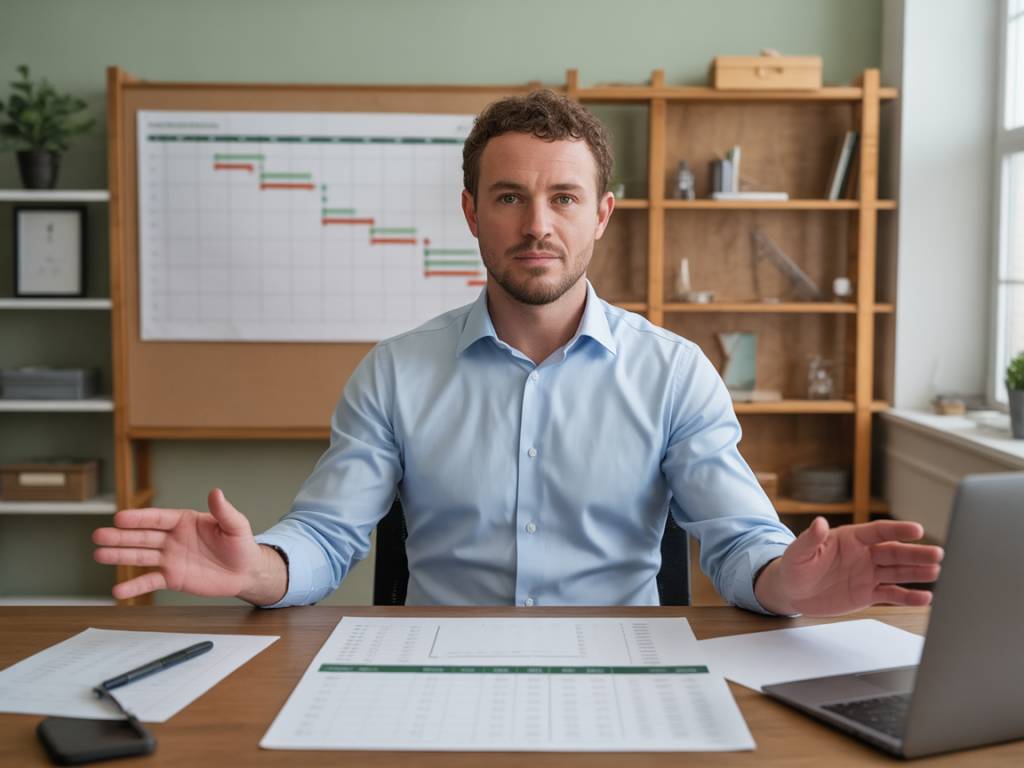 Tableau de bord de suivi de projet dans Excel : modèle complet avec diagramme de Gantt, indicateurs et automatisations VBA