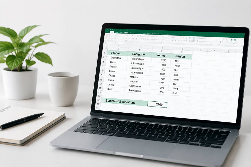 Excel somme.si 2 conditions : maîtriser la formule Excel avec un exemple pratique