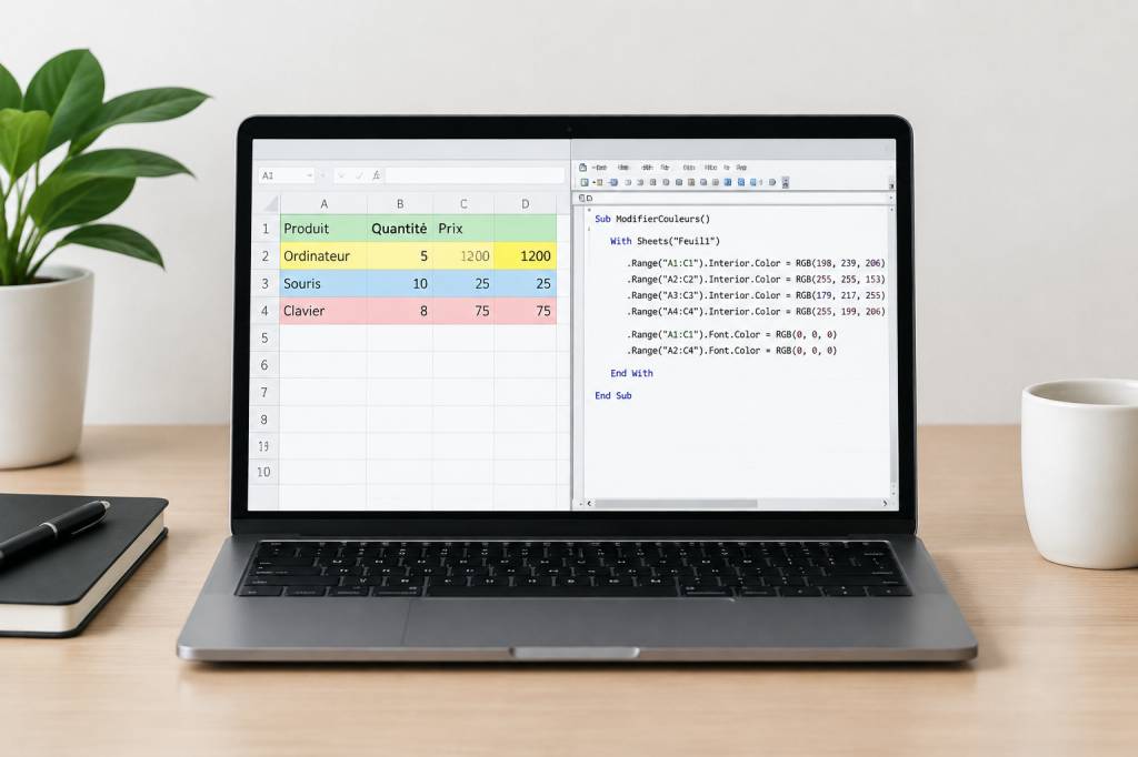 Couleur VBA : modifier la couleur des cellules et du texte dans Excel